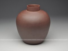 清中期紫泥茶叶罐